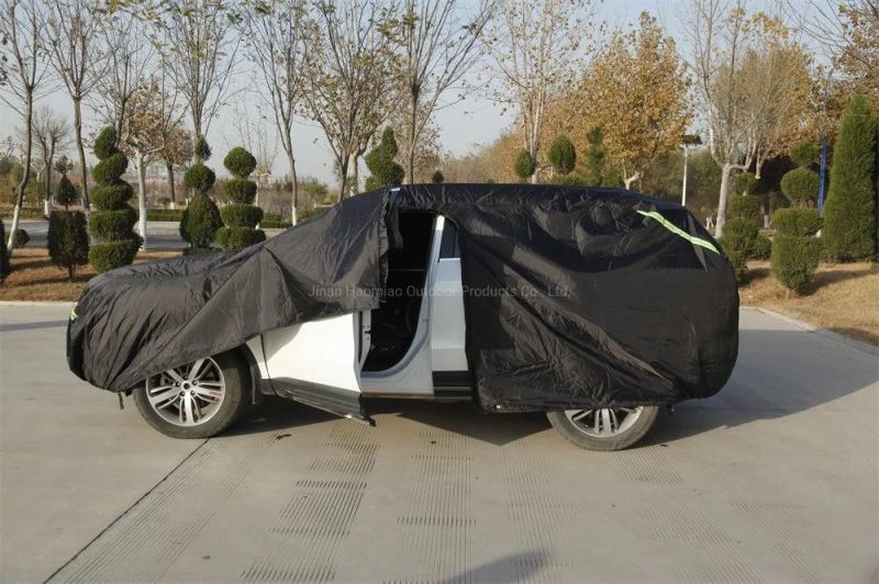 Oxford Fabric Car Cover Waterproof All Weather in Silver Color