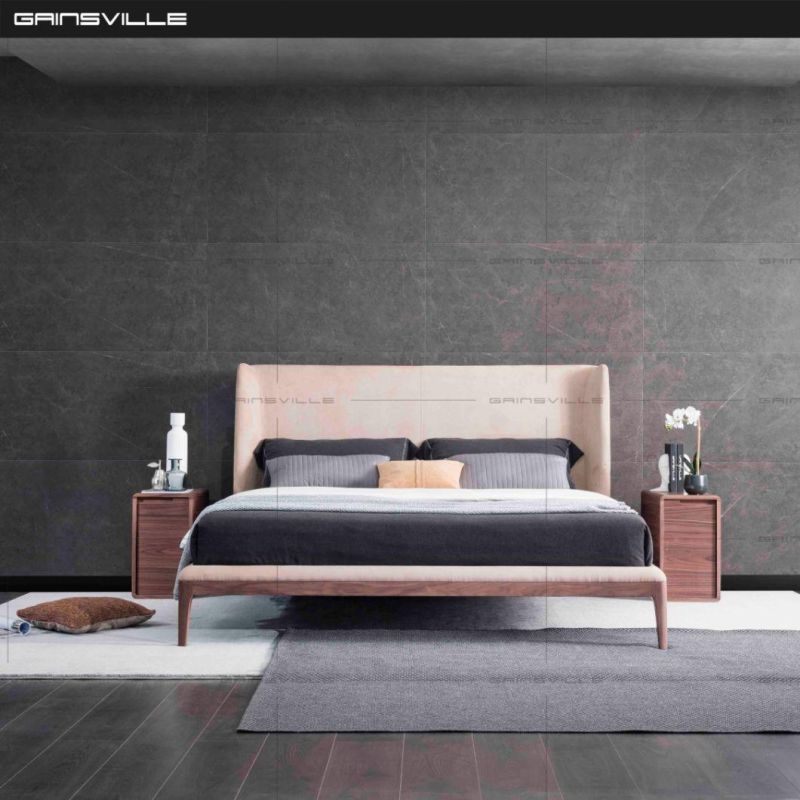 Chinese Furniture Customized Modern Furniture Luxury Classic Leather Fabric Bed Gc1831