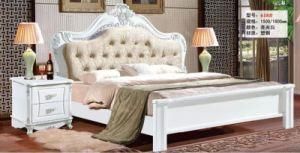 Chinese Modern Fabric Bedroom Furniture Leather Double Bed