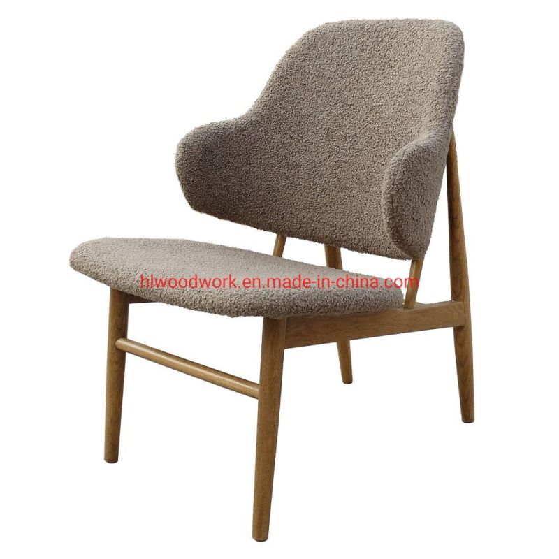 Magnate Chair Brown Teddy Velvet Solid Wood Teddy Velvet Dining Chair Wooden Chair Lounge Sofa Coffee Shope Arm Chair Living Room Sofa