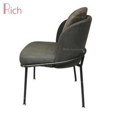 Modern Restaurant Hotel Armchair Leisure Velvet Fabric Furniture Dining Room Chair