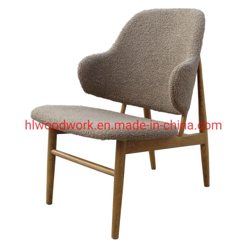 Magnate Chair Brown Teddy Velvet Solid Wood Dining Chair Coffee Shop Chair Wooden Chair Lounge Sofa