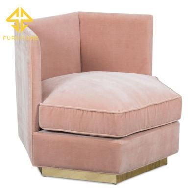 China Manufacturer French Style Velvet Fabric Armchair for Hotel Living Room