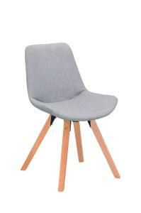 Modern Dining Chair for Restaurant with High Quality Fabric Upholstered and Wood Leg