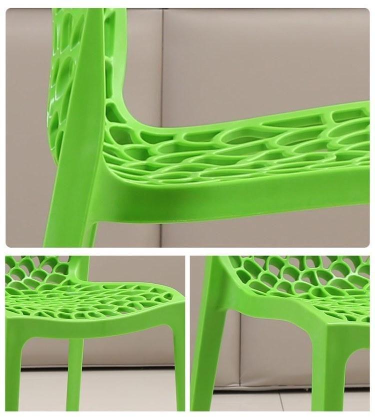 Italian Nordic Chair Restaurant Bistro Chair Dining Room Furniture PP Plastic Stacking Chair