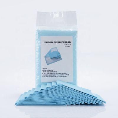 Customizable High Absorbent Blue Disposable Absorbent Hygiene Sheet Incontinence Bed Adult Personal Care Disposable Bed Pad