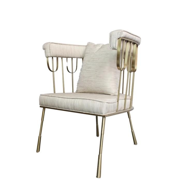 Gold Stainless Frame with Fabric Living Room Furniture Leisure Chair Hotel Furniture Chair
