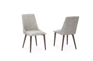 Modern Semi-PU Upholstery Dining Chair Wooden Legs Chair for Home