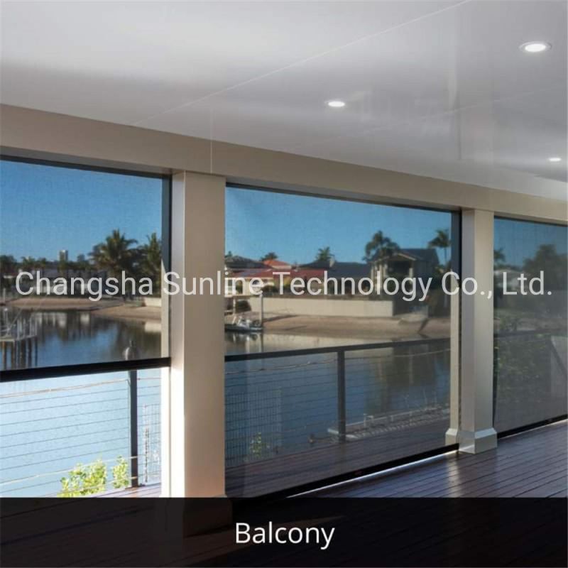 Motorized Outdoor Zipscreen Roller Blinds