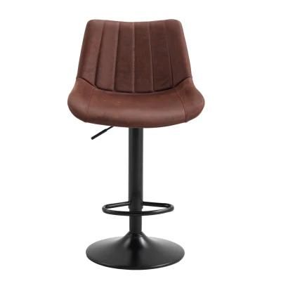 Best Selling Modern Cheap Comfortable PU Leather Swivel Adjustable Bar Stool