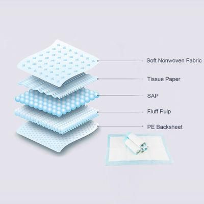 Leakage Protection Blue PE Film Bed Disposable Underpad