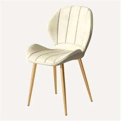 Wholesale Home Furniture Dining Room Fabric Chair Modern Dining Chair Leather Interior Furniture Metal Frame Dining Chair