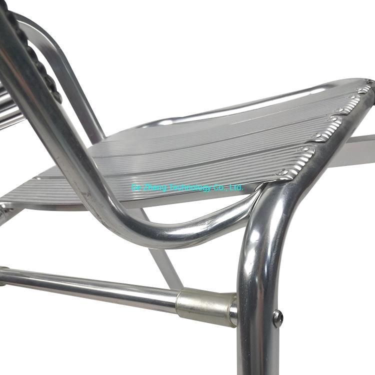 Commercial Outdoor Bistro Restaurant Chair Aluminium Slat Anti-Rusting Bar Chair Furniture