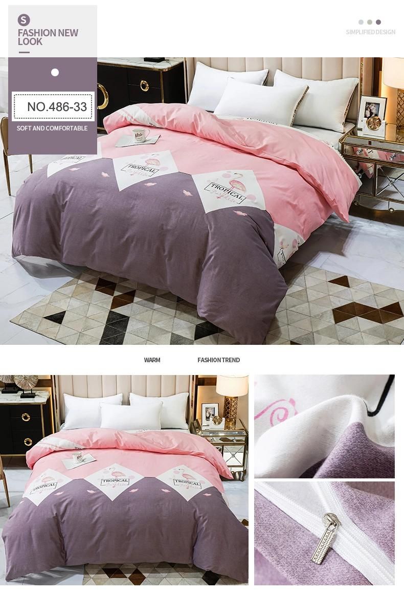 Home Product Best Quality Bedding Set Cotton Fabric Soft for 4PCS King Bed