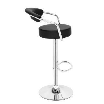 High Quality PU Leather Swivel with Armrest Bar Chair