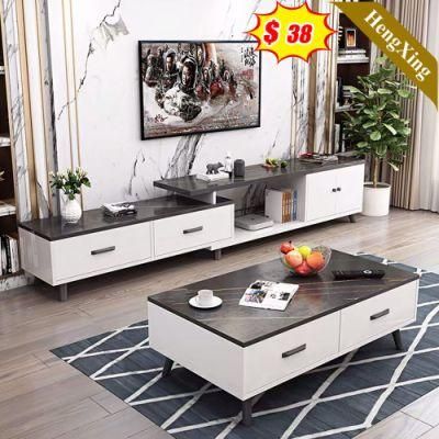 2022 New MDF Home Furniture Wood Wholesale TV Stand Table with Cabinet Set Coffee Table