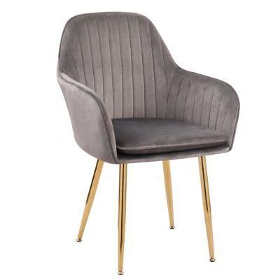 Hotel Fabric Surface Metal Legs Living Room Dining Chair