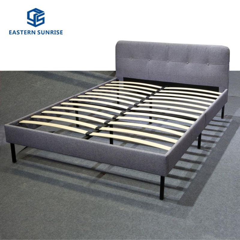 Simple Style Comfortable and Practical Fabric PU Bed Wholesale Price