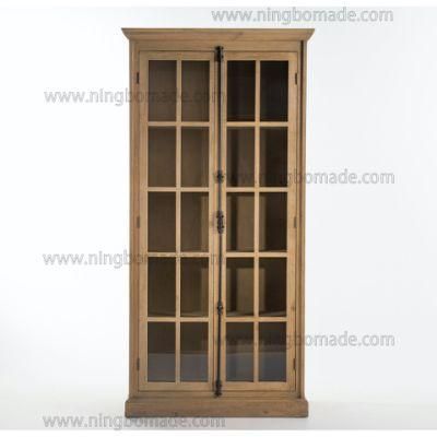 Classic French Casement Furniture Light Natural Oak Display Cabinet