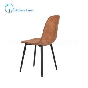 Modern Minimalist Nordic Style, a Variety of Colors Available, Velvet Seat, Black Lacquered Legs, Outdoor Dining Chair