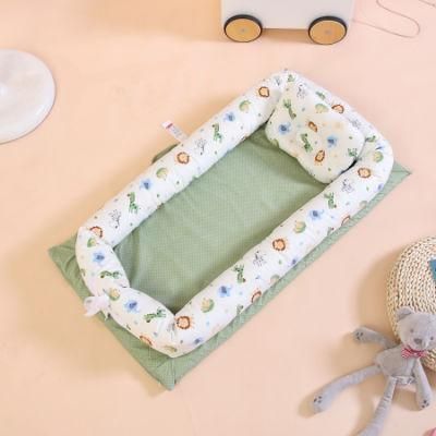 100% Cotton Portable Crib Baby Nest Bed Lounger Multifunction Breathable Deep Sleeping Baby Bed in Bed