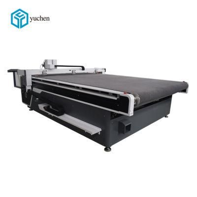 High Efficiency Intelligent Fabric Leather Sofa CNC Cutting Machine with Round Knife