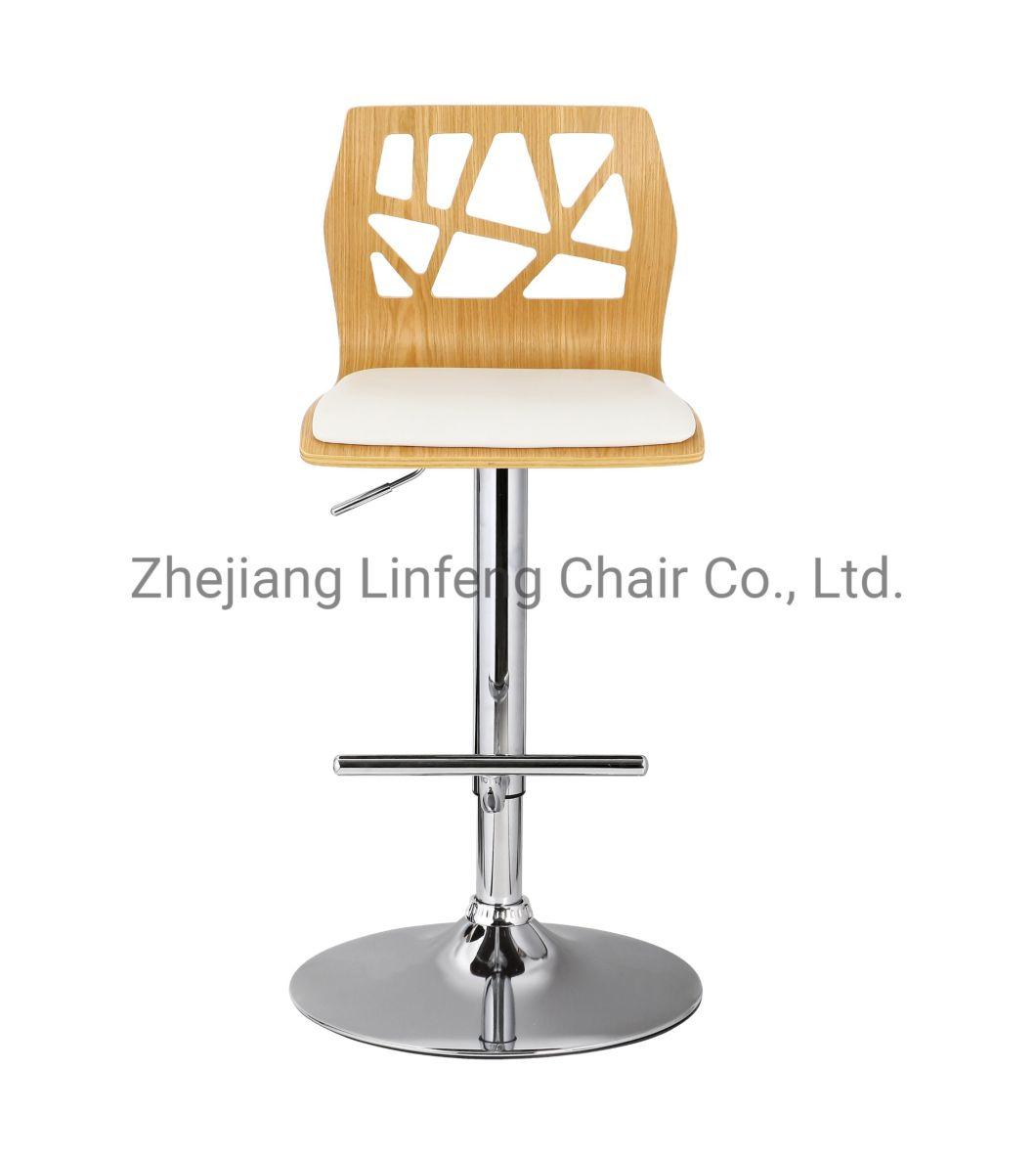 Modern Restaurant Simple Design Bent Plywood Bar Stool High Chair