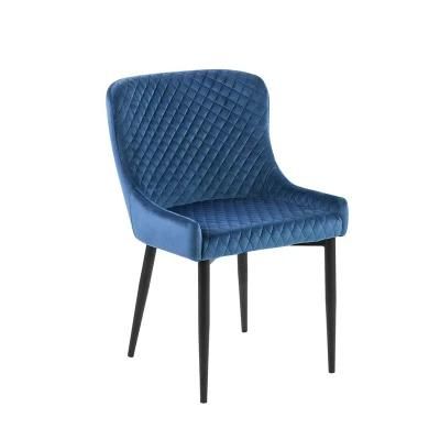 Modern Design Classic Dining Chair Metal and Fabric Upholstered Restaurant Chair Dining Chair