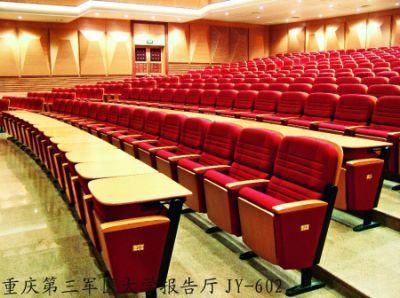 Juyi Jy 600 Indoor Factory Direct Sell High Quality with Armrest Writing Tablet Auditorium Chair