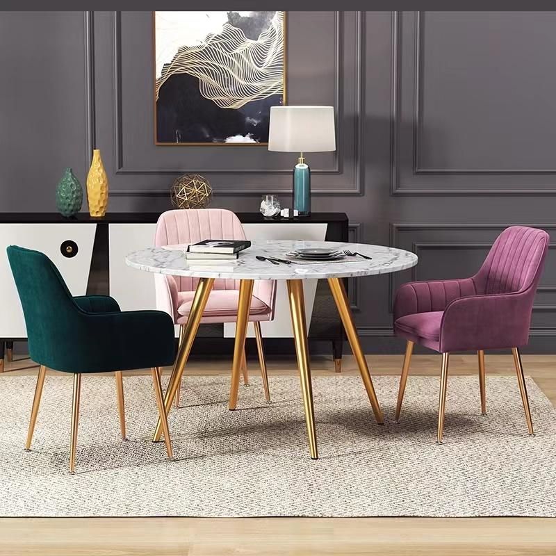 Velvet Fabric Modern Dining Chair Luxury Dining Chair