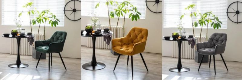 Velvet Fabric Modern Dining Room Chair, Dining Sets