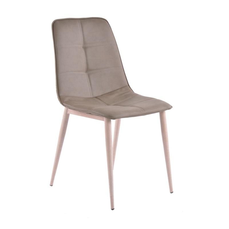 Simple Style Square Shape Back Leather PU Fabric Seat Dining Chair