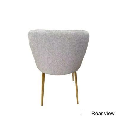 Light Luxury Colorful Fabric Dining Chair with Golden Legs Used in Banquet Hotel Coffee Shop