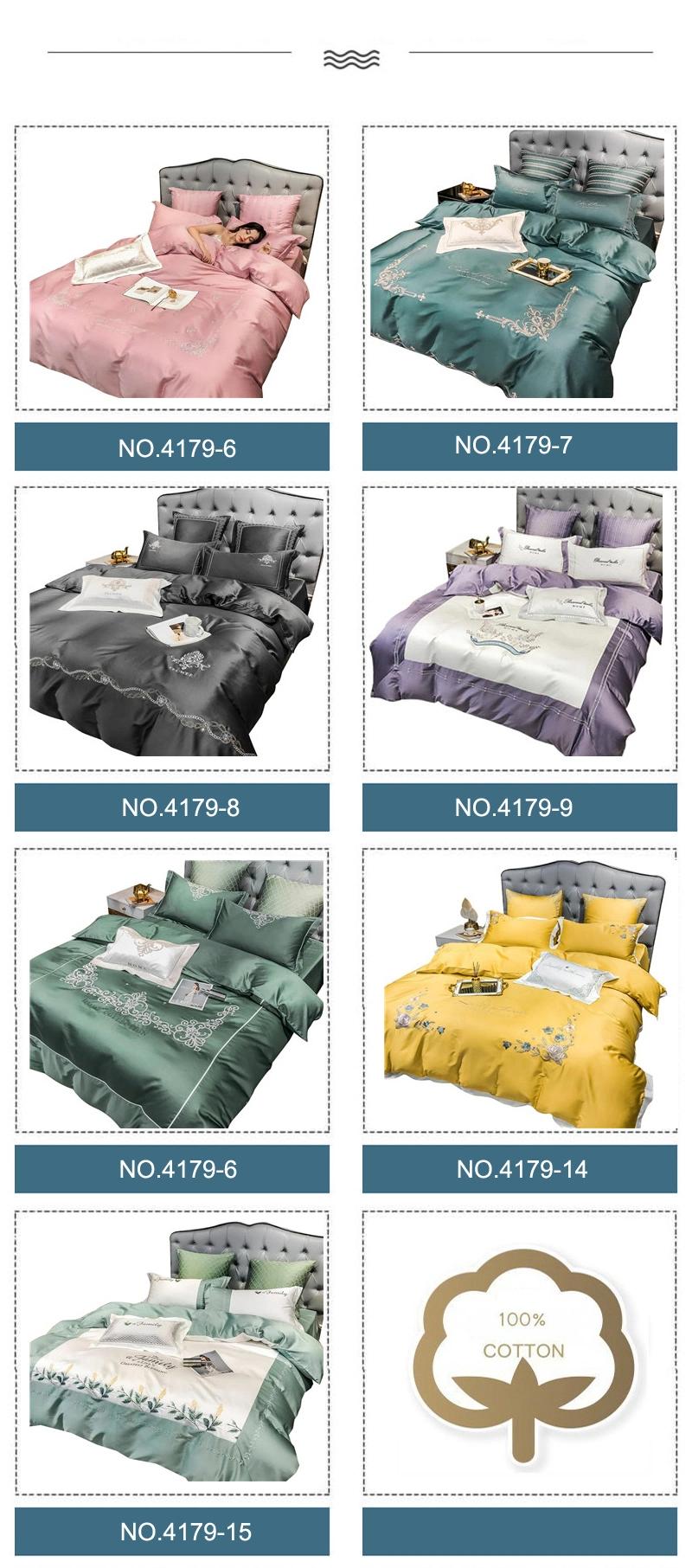 Hot Sale Luxurious Multi Color Sheet Set Cotton Fabric for Single Bed