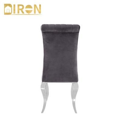 European Style Stainless Steel Leg Chair Home Furniture Foshan Furniture Dining Table Chair