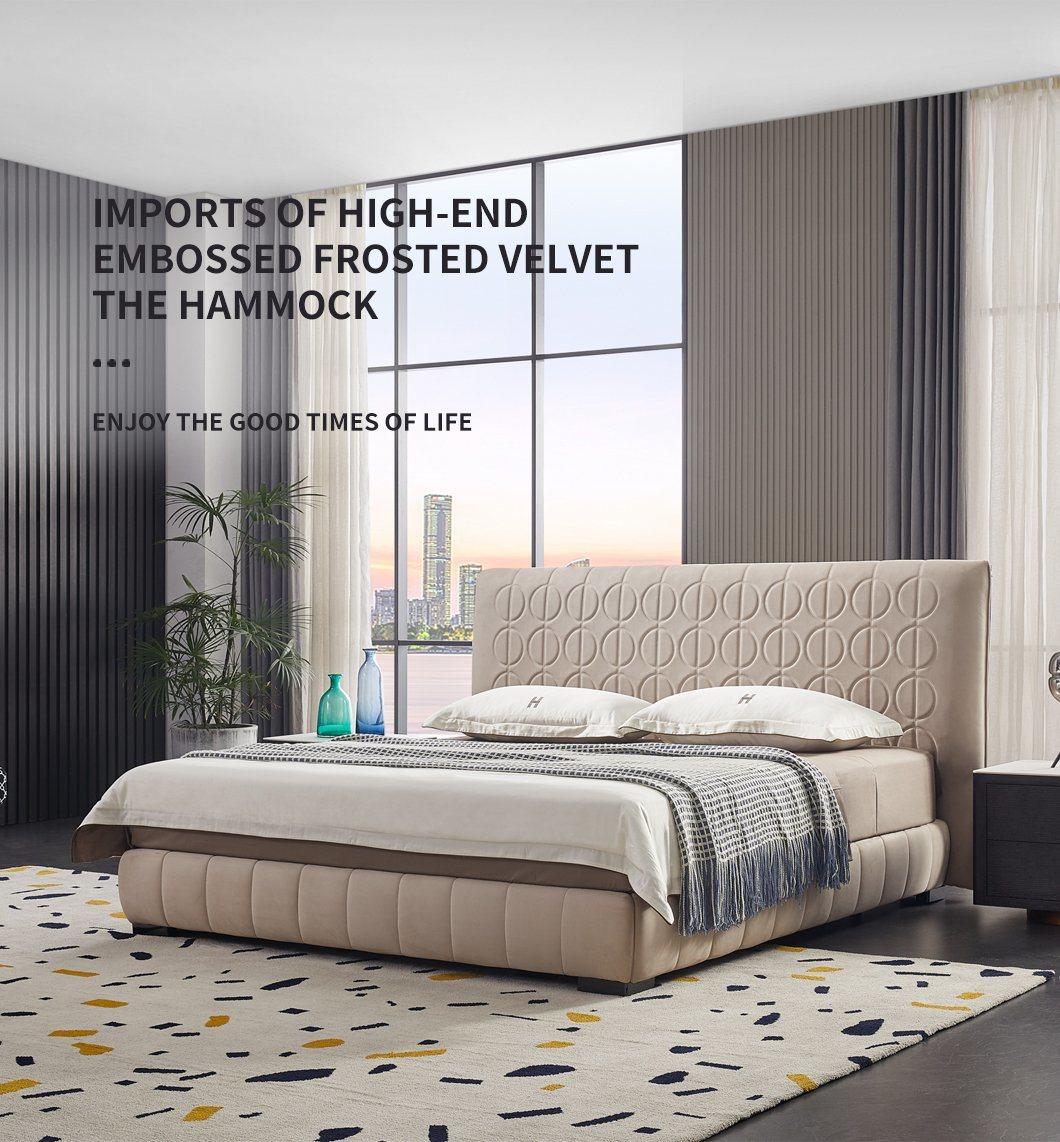 2021 New Design Fabric Bed Bedroom Furniture