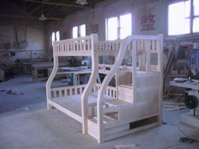 Modern Wooden Baby Crib for Twins with Guard Rail