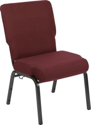 Professional Manufacturer of Maroon Fabric Metal Church Worship Auditorium Chair (ZG13-010)