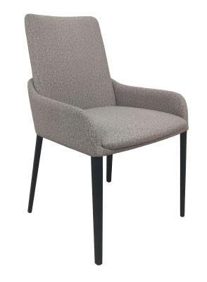 Hot Selling Fabric with Metal D Shape Tube Legs Dining Chair