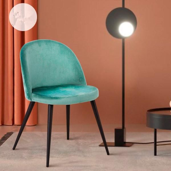 Upholstered Modern Dining Room Chair Velvet Chair Pink for Restaurant French Dining Chair