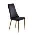Luxury Furniture Upholstered Colorful Velvet Dining Chair with Golden Power Coated Legs