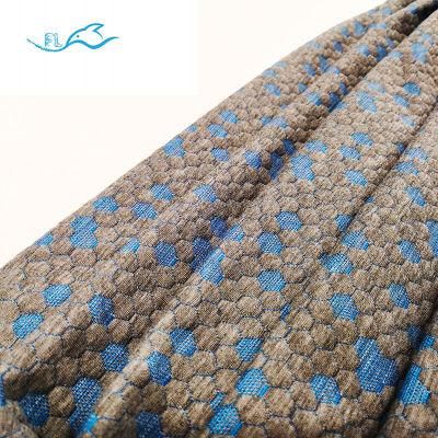 Polyester Hemp Grey Honeycomb Knitted Jacquard Mattress and Pillow Protector Fabric