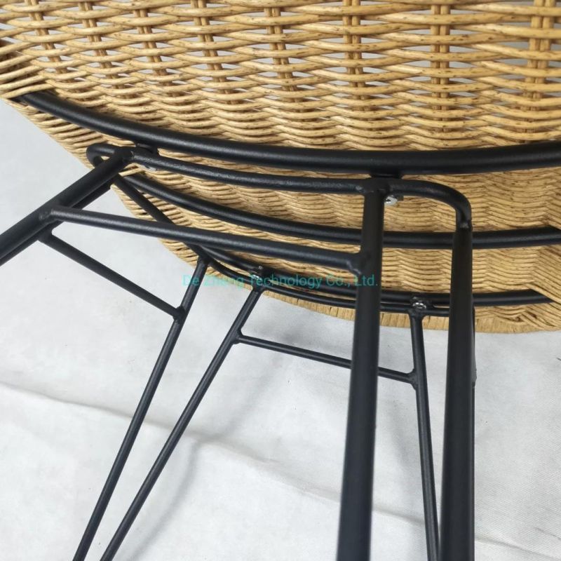 Outdoor Bar Furniture Natural Resort Revolve Bar Chair Rattan Bistro Chair