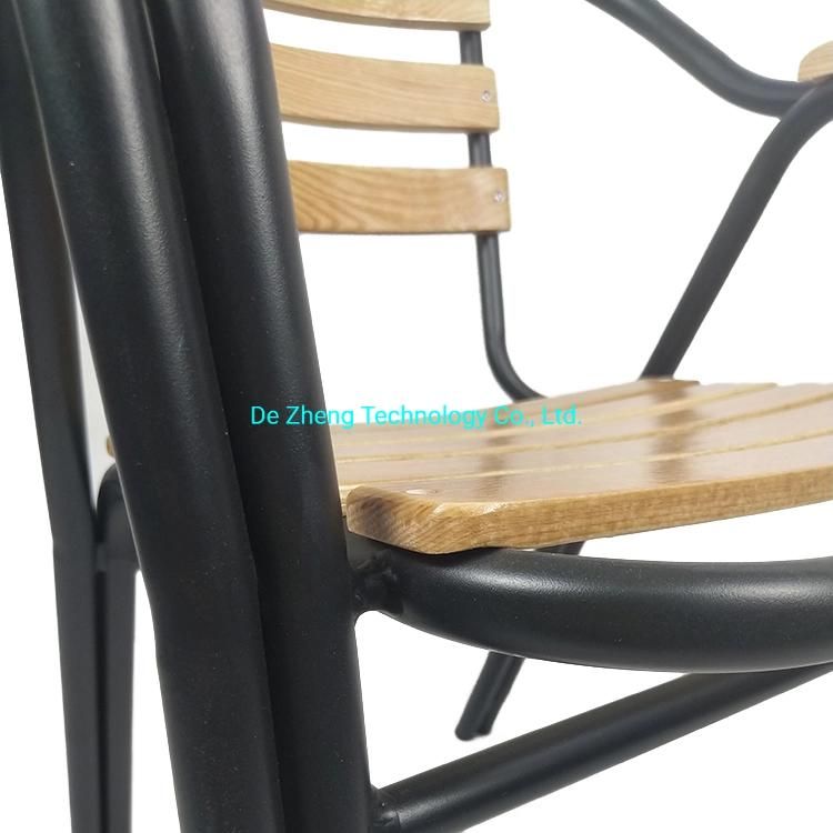 Modern Outdoor Furniture Bar Restaurant Ash Wood Lounger Seat Garden Chair