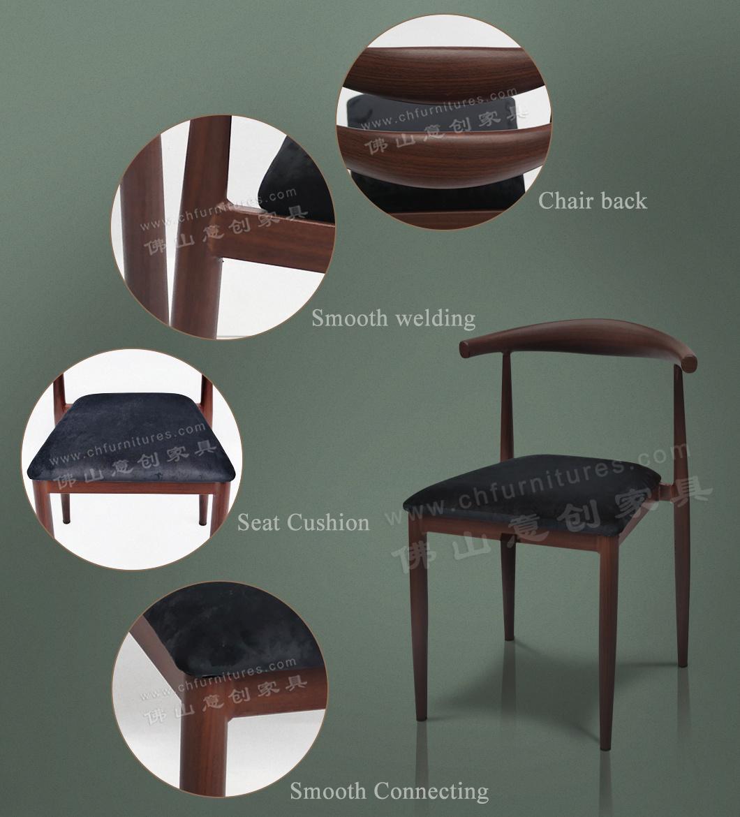 Yc-Sw02-03 Hot Sale Antique Rustic Black Velvet Iron Bar Chairs for Counter
