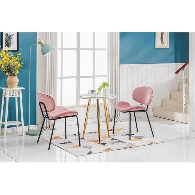 Fabric Modern Chair Fabric Velvet Rocking Chair Restaur Blue Velvet Swivel Chair