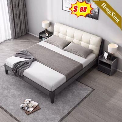 Low Prices Modern Hotel Bedroom Sets Furniture Wood Wall Sofa Storage Soft PU Bed