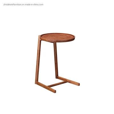 High-End Villa and Hotel Porjects Use Wooden Products Natural Walnut Coffee Table Bedroom Center Table Side Tables