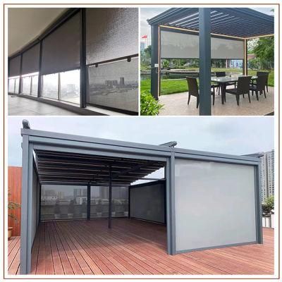 Smart Windproof and Waterproof Electric Motorized Fabric Cheap Outdoor Roller Blinds