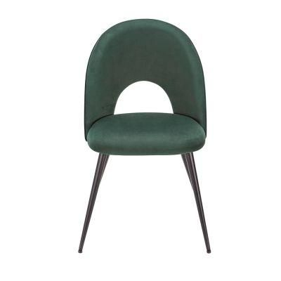 Velvet Fabric Green Pink Dining Chair for Home Hotel Restaurant Used